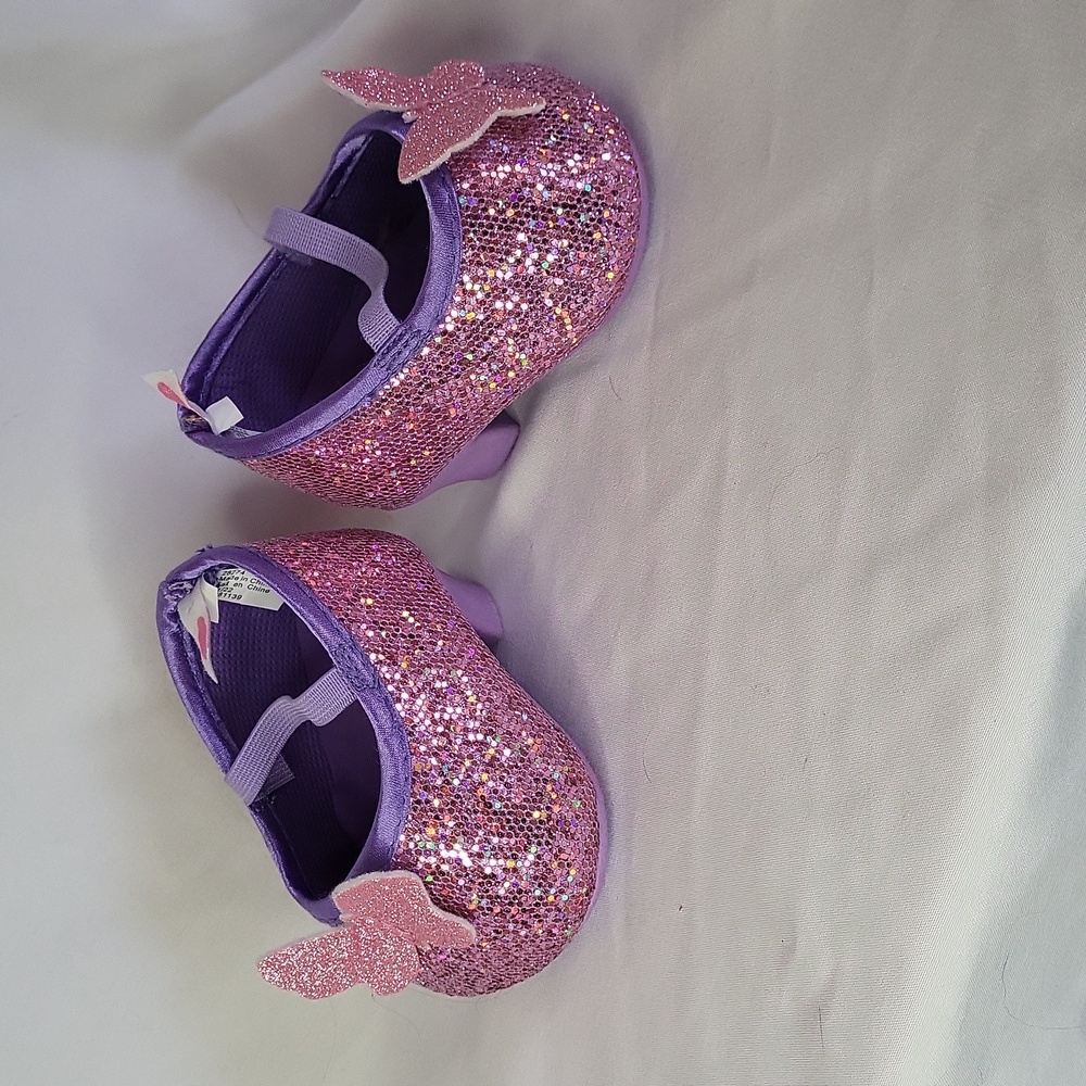 Build A Bear Butterfly Purple Sequin High Heels Great condition